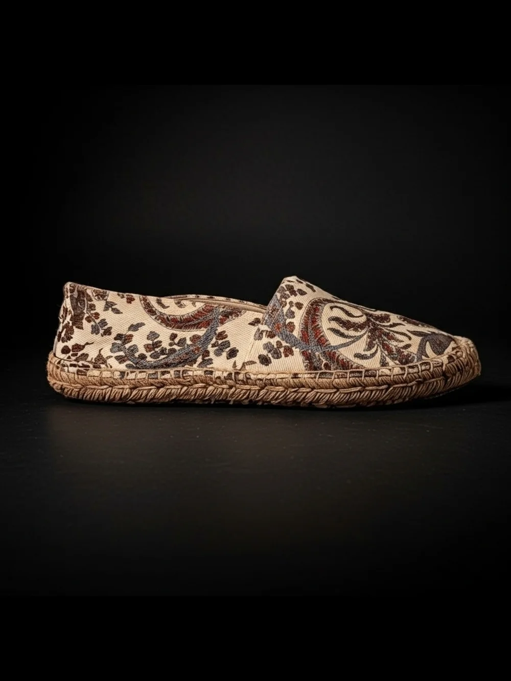 Isabel Marant Etoile Beige Espadrilles w/ Brown and Rust Paisley Size 9/40